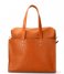 Shabbies  Handbag L Nat Dyed Smooth Leather With Canvas cognac
